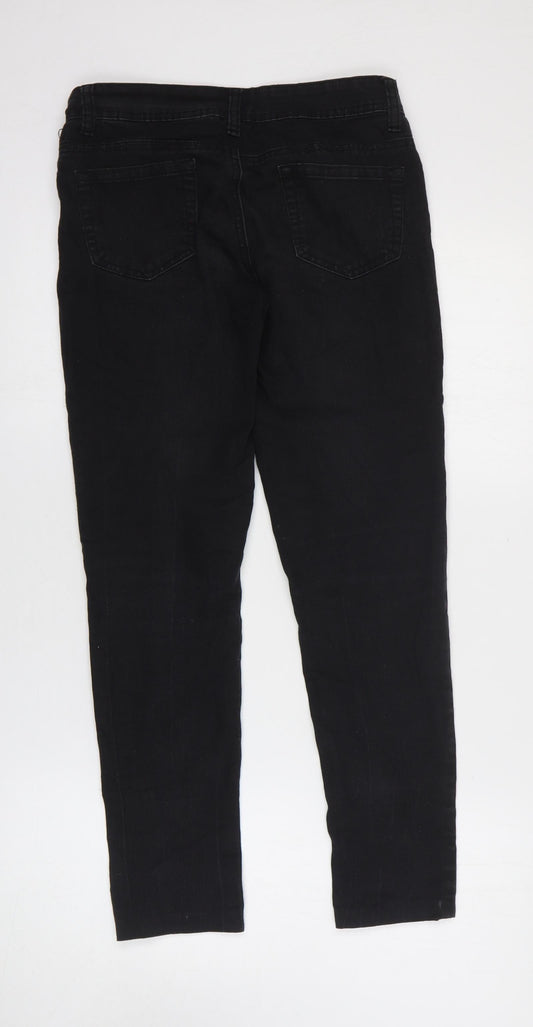 Womens UK Size 8 Preworn Slim Fit Skinny Black Jeans