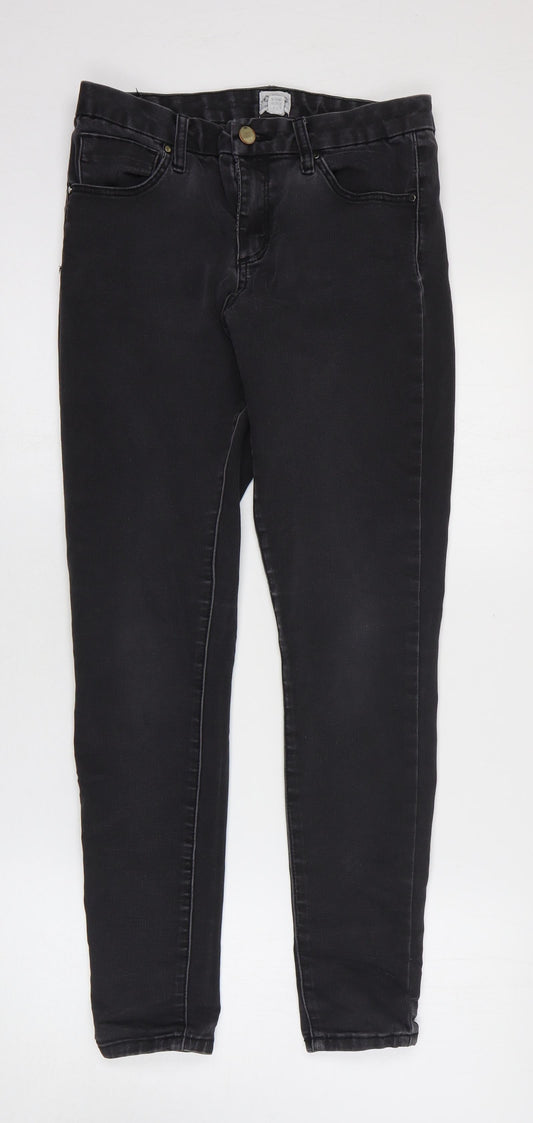 ASOS Womens Grey Cotton Skinny Jeans Size 28 in Regular Zip