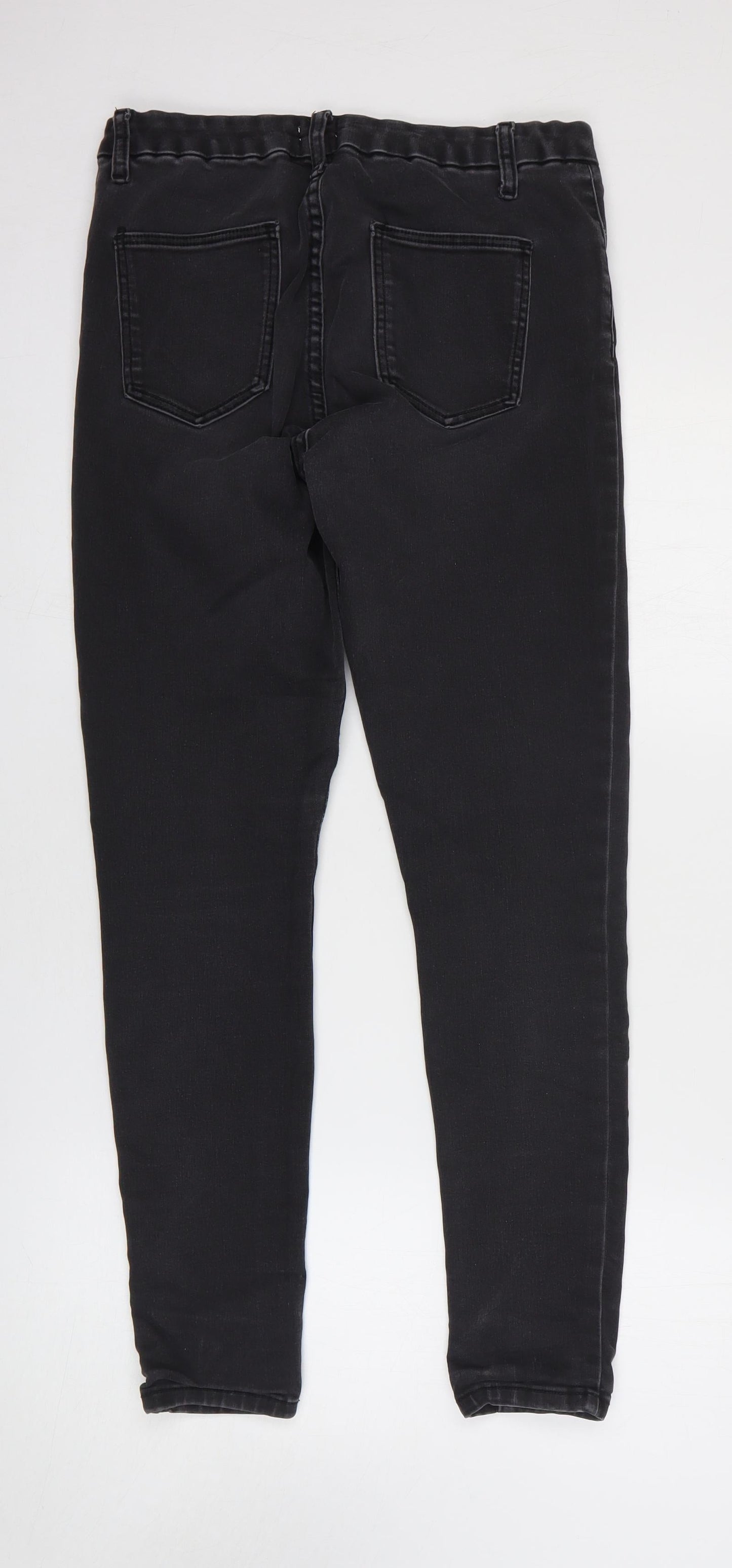 ASOS Womens Grey Cotton Skinny Jeans Size 28 in Regular Zip