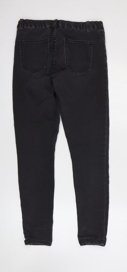 ASOS Womens Grey Cotton Skinny Jeans Size 28 in Regular Zip