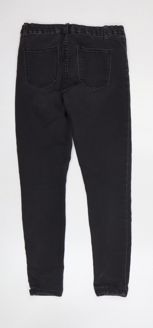 ASOS Womens Grey Cotton Skinny Jeans Size 28 in Regular Zip