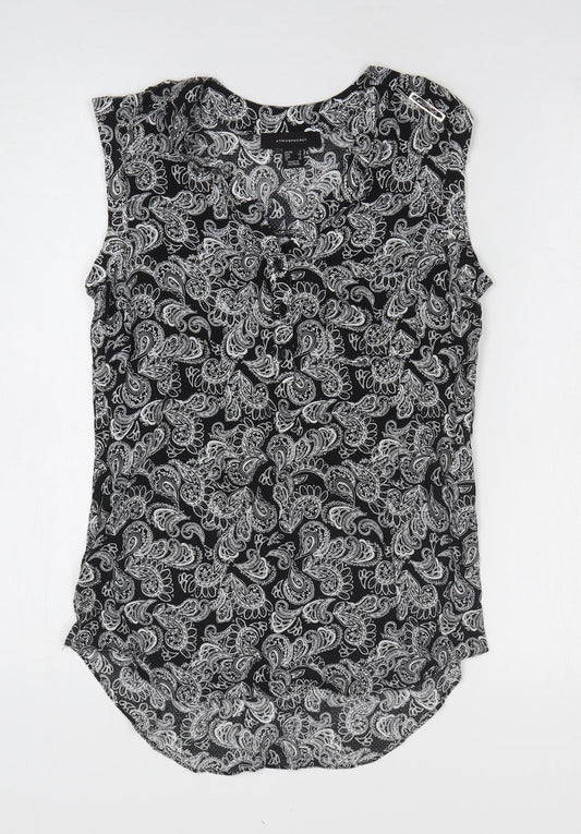 Womens UK Size 6 Atmosphere Black Basic Blouse