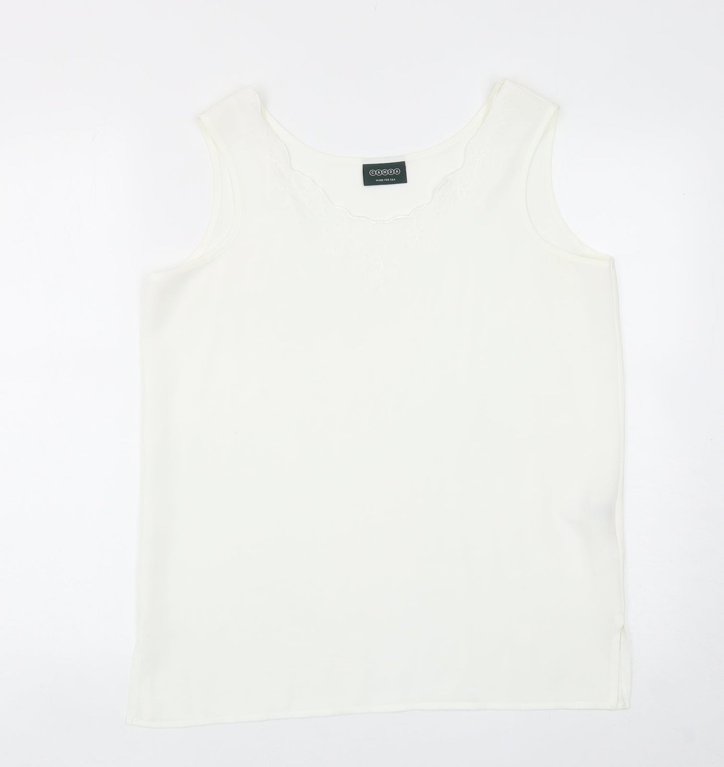 Womens UK Size 16 C&A White Basic Blouse