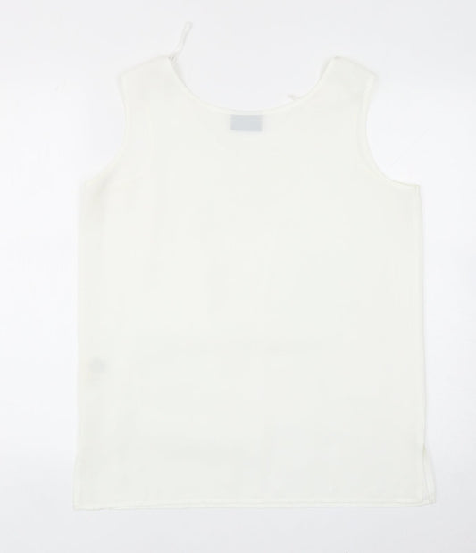 Womens UK Size 16 C&A White Basic Blouse