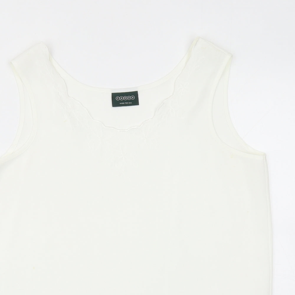 Womens UK Size 16 C&A White Basic Blouse