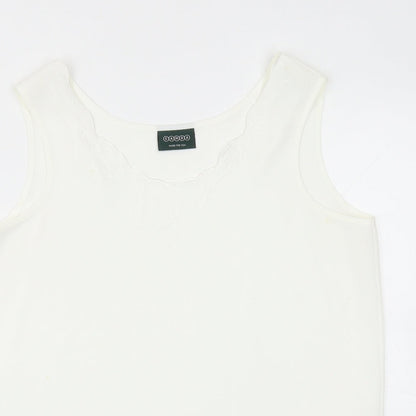 Womens UK Size 16 C&A White Basic Blouse