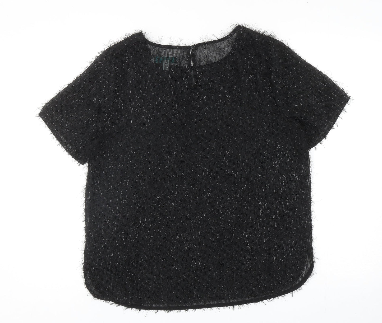Womens UK Size 12 Fever Black Basic Blouse