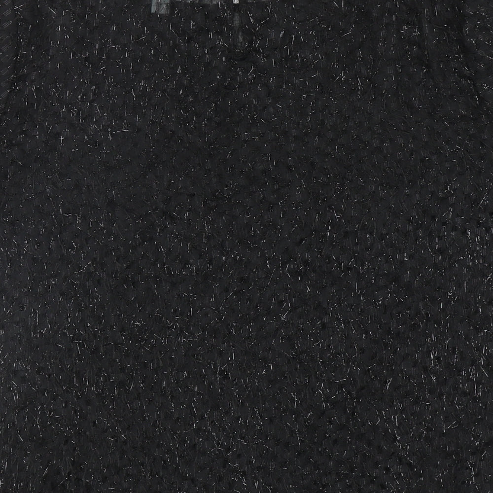 Womens UK Size 12 Fever Black Basic Blouse