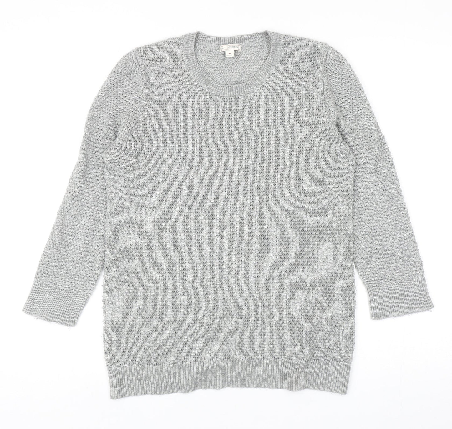 Gap Womens Grey Round Neck Acrylic Pullover Jumper Size M