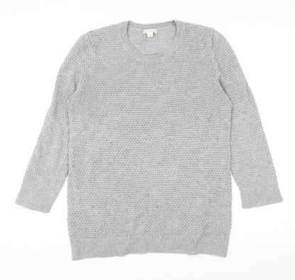 Gap Womens Grey Round Neck Acrylic Pullover Jumper Size M