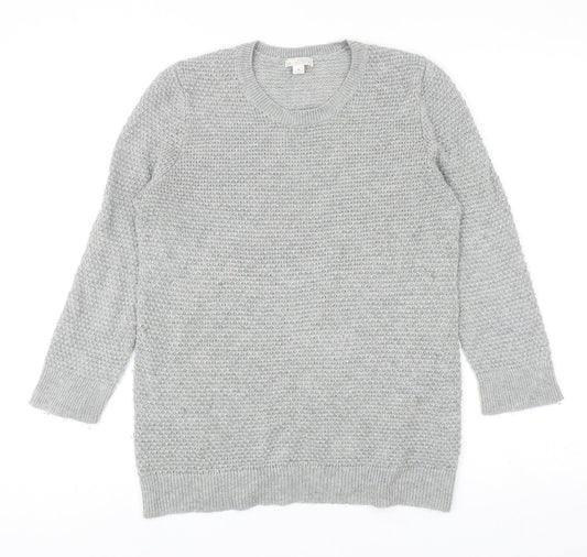 Gap Womens Grey Round Neck Acrylic Pullover Jumper Size M