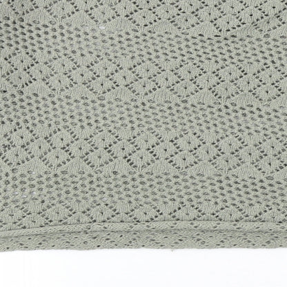 Primark Womens Green Round Neck Geometric Polyester Pullover Jumper Size XS - UK Size 6-8