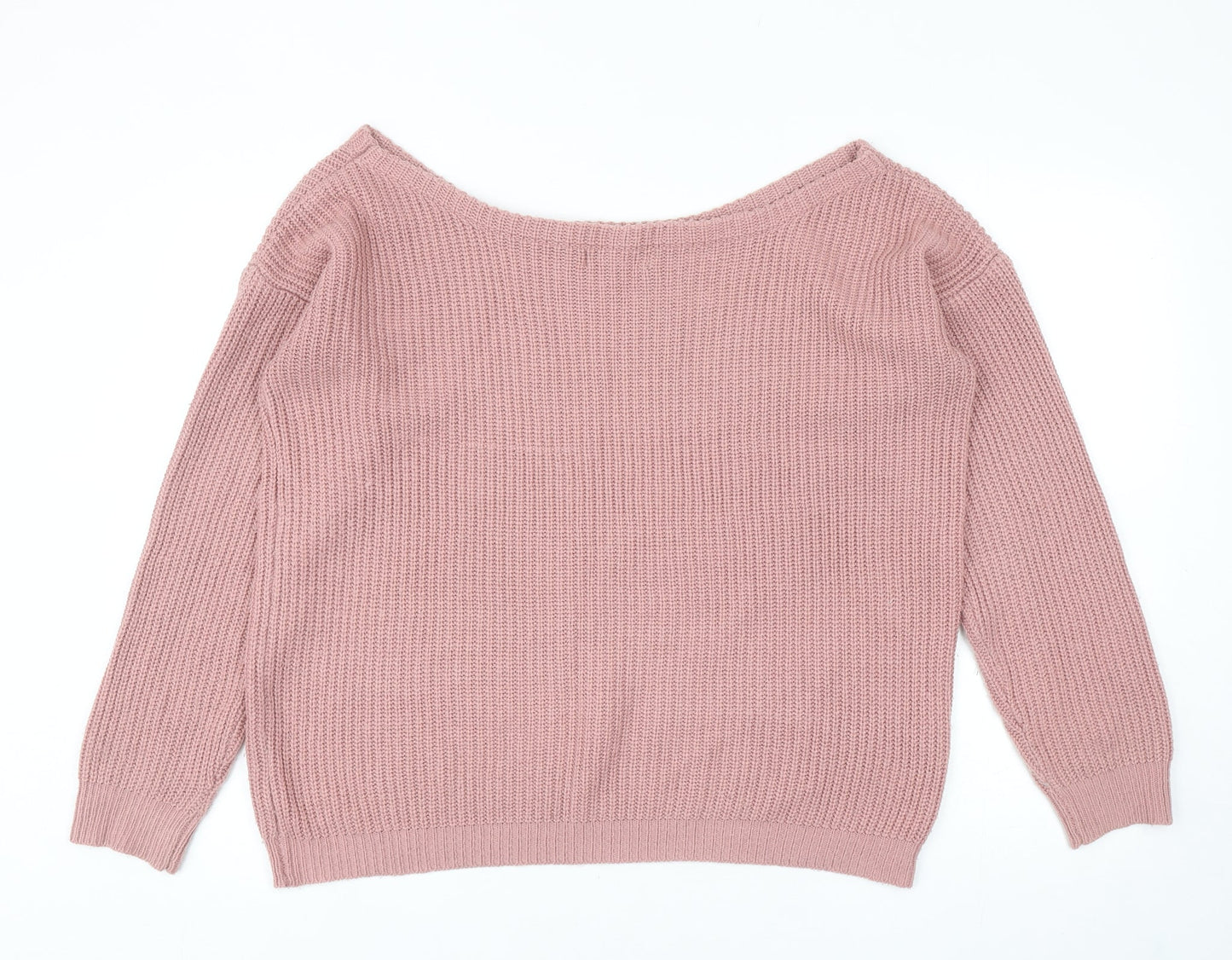 Womens UK Size M Missguided Pink Pullover Jumper