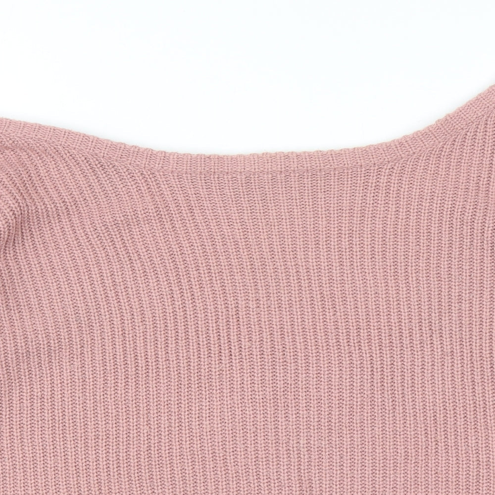 Womens UK Size M Missguided Pink Pullover Jumper