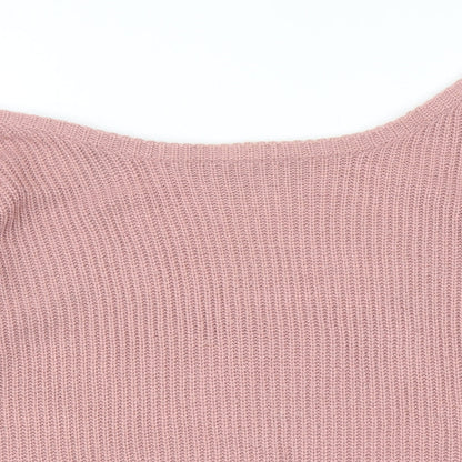 Womens UK Size M Missguided Pink Pullover Jumper