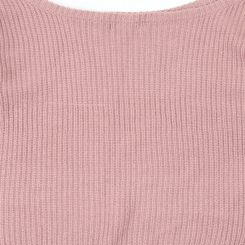 Womens UK Size M Missguided Pink Pullover Jumper