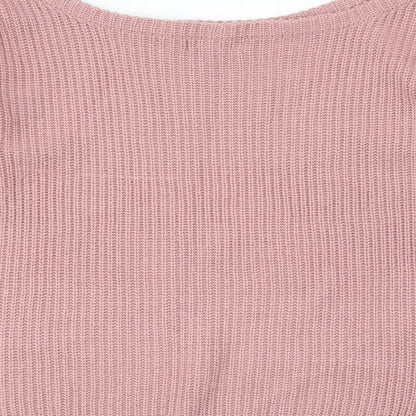 Womens UK Size M Missguided Pink Pullover Jumper