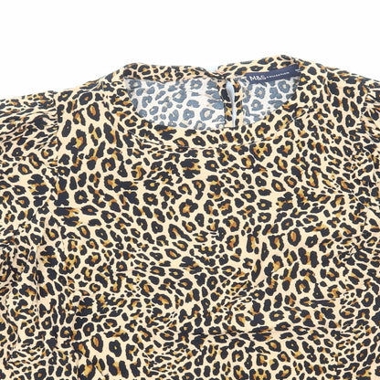 Womens UK Size 12 Marks and Spencer Brown Basic Blouse