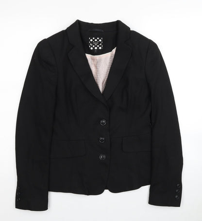 NEXT Womens Black Polyester Jacket Suit Jacket Size 12