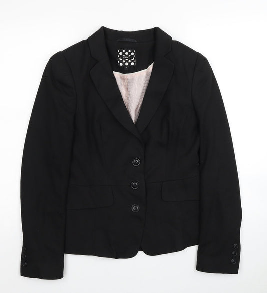 NEXT Womens Black Polyester Jacket Suit Jacket Size 12