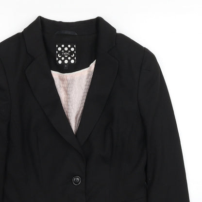 NEXT Womens Black Polyester Jacket Suit Jacket Size 12