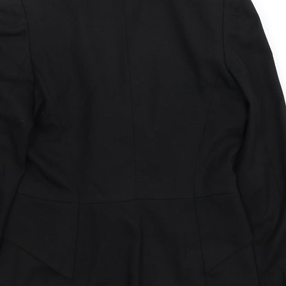 NEXT Womens Black Polyester Jacket Suit Jacket Size 12