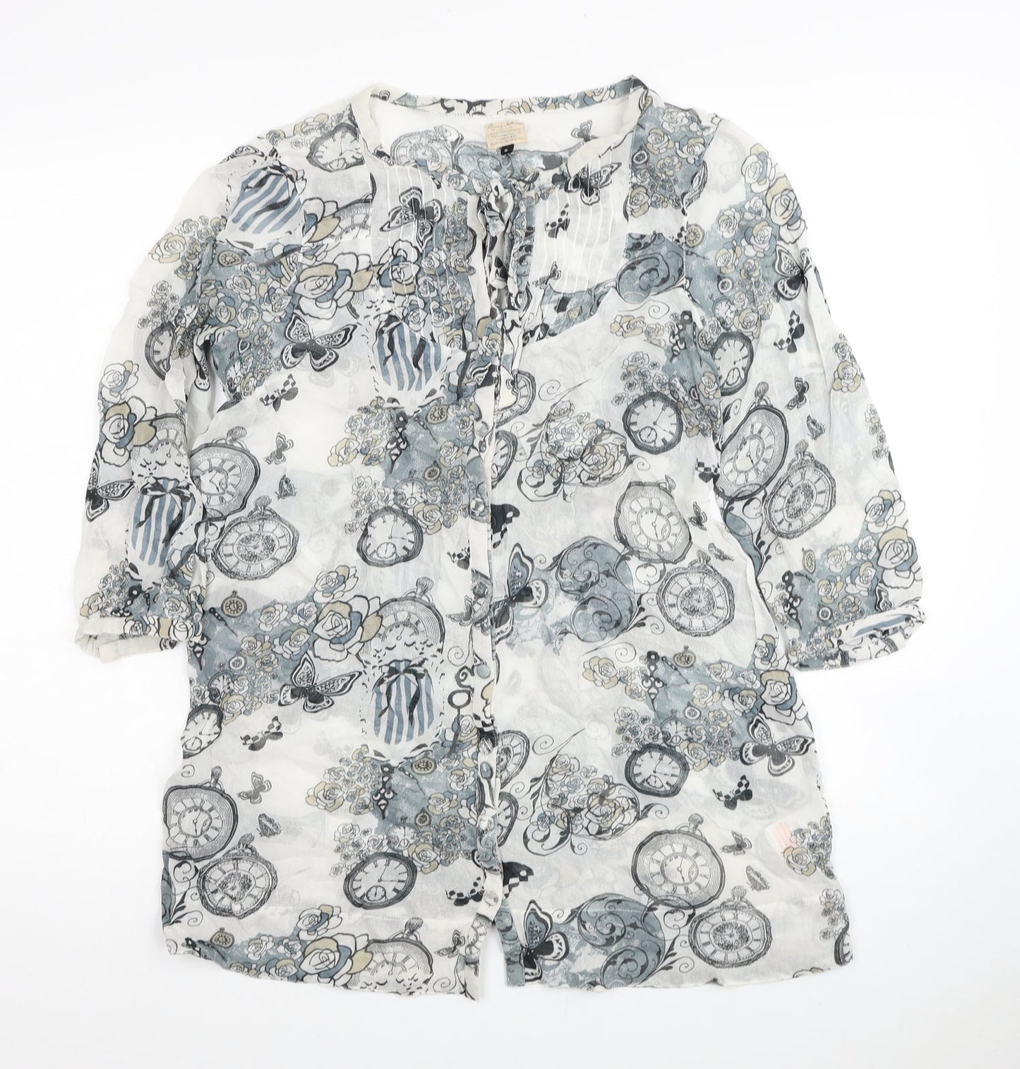 Womens UK Size 8 River Island Multicoloured Basic Blouse