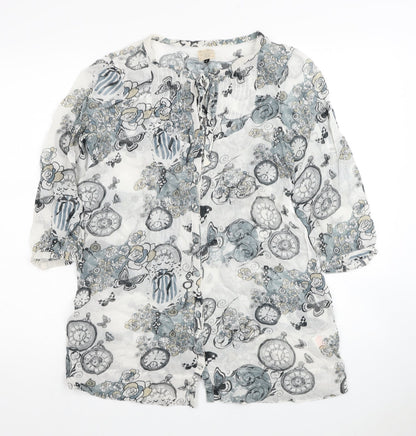 Womens UK Size 8 River Island Multicoloured Basic Blouse