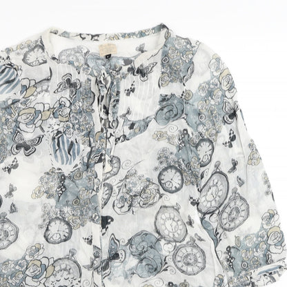 Womens UK Size 8 River Island Multicoloured Basic Blouse