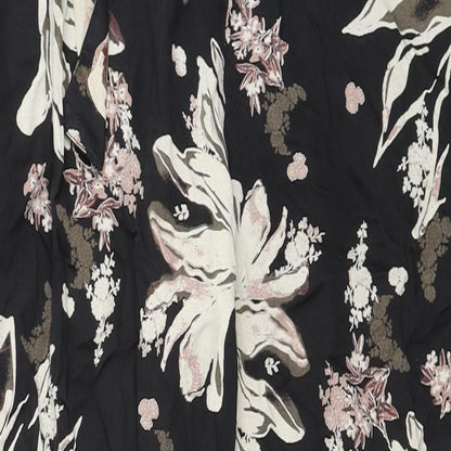 Cream Womens Multicoloured Floral Viscose Trousers Size 12 Regular