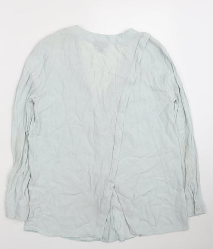 Womens UK Size 8 Topshop Blue Basic Blouse