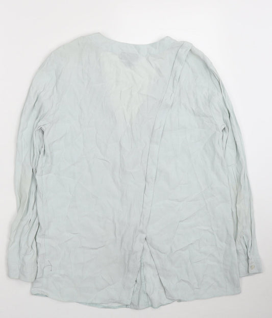 Womens UK Size 8 Topshop Blue Basic Blouse