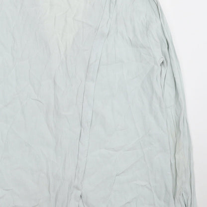 Womens UK Size 8 Topshop Blue Basic Blouse