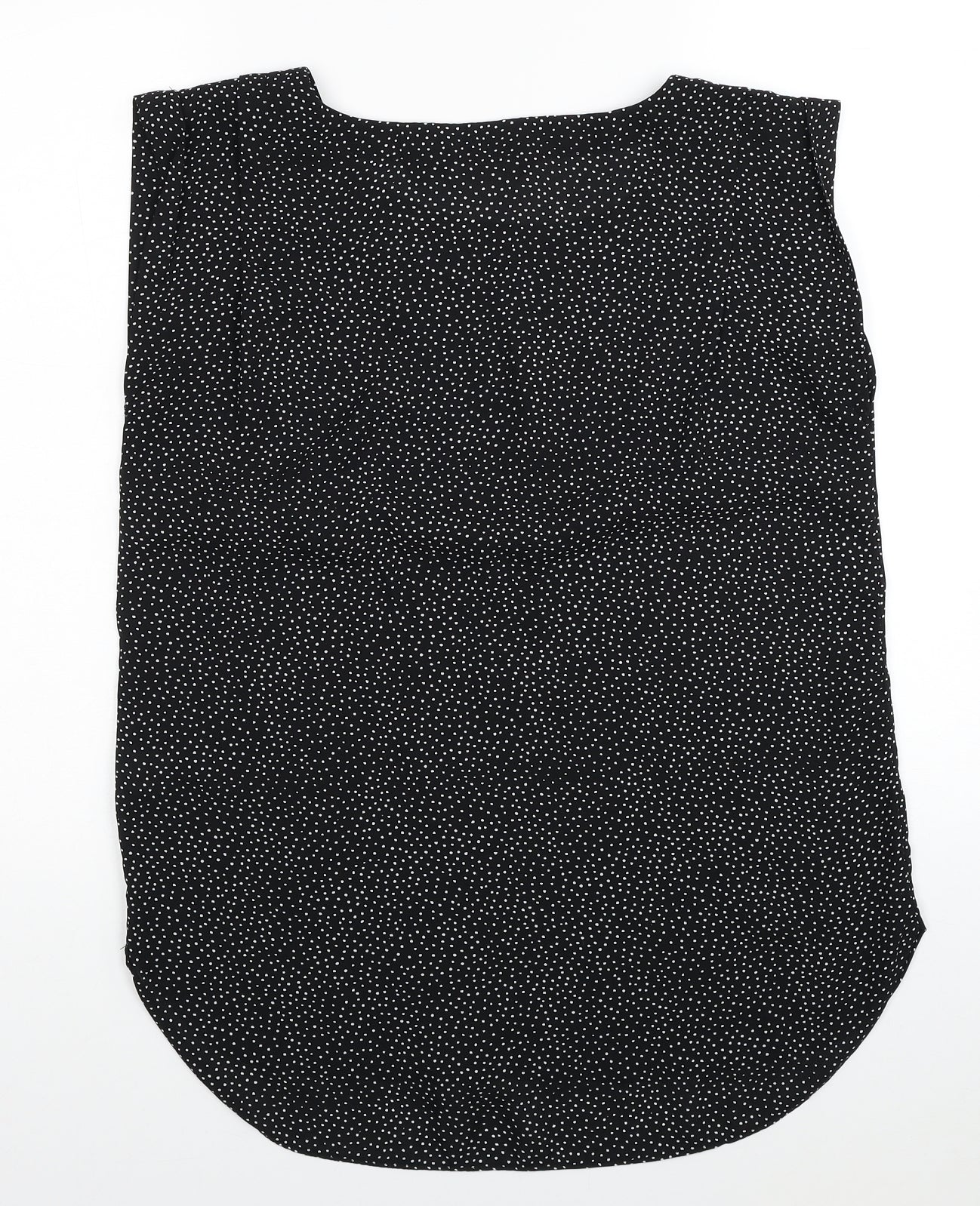 Glassons Womens Black Geometric Polyester Basic Blouse Size 6 Round Neck