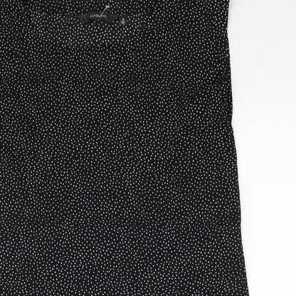 Glassons Womens Black Geometric Polyester Basic Blouse Size 6 Round Neck