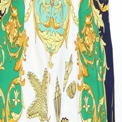 PRETTYLITTLETHING Womens Multicoloured Geometric Polyester Jumpsuit One-Piece Size 6 L24 in Zip