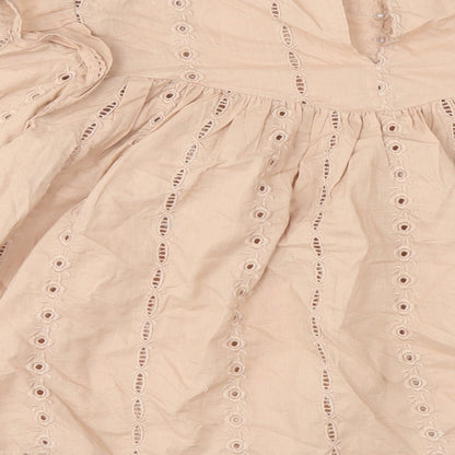 Primark Womens Pink Cotton Basic Blouse Size 6 Round Neck