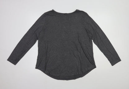 Womens UK Size 14 Emery Rose Grey Basic Blouse