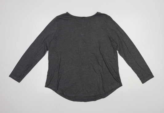 Womens UK Size 14 Emery Rose Grey Basic Blouse