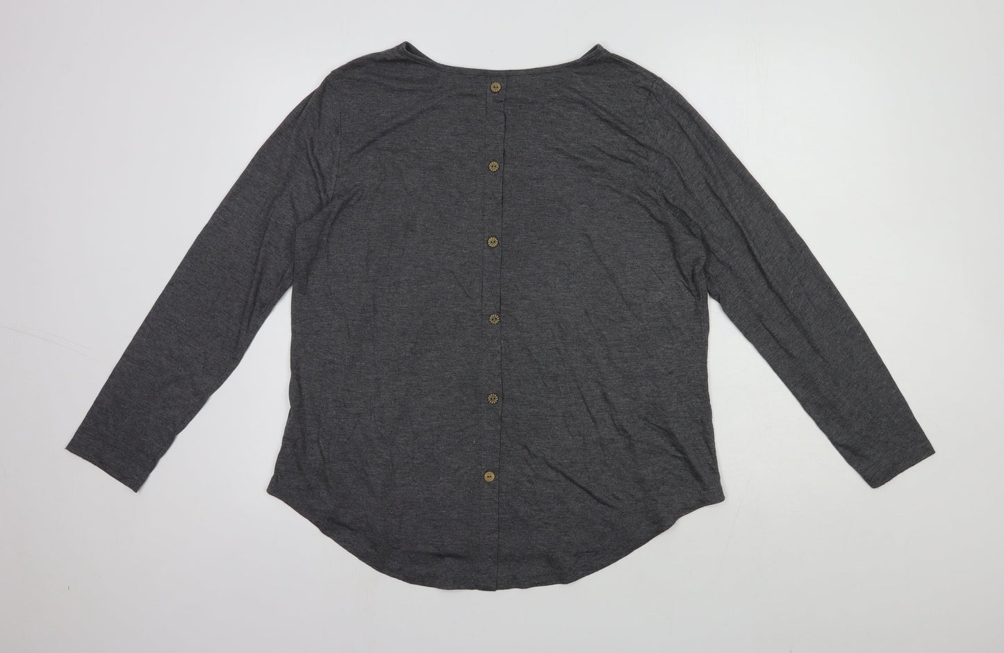 Womens UK Size 14 Emery Rose Grey Basic Blouse
