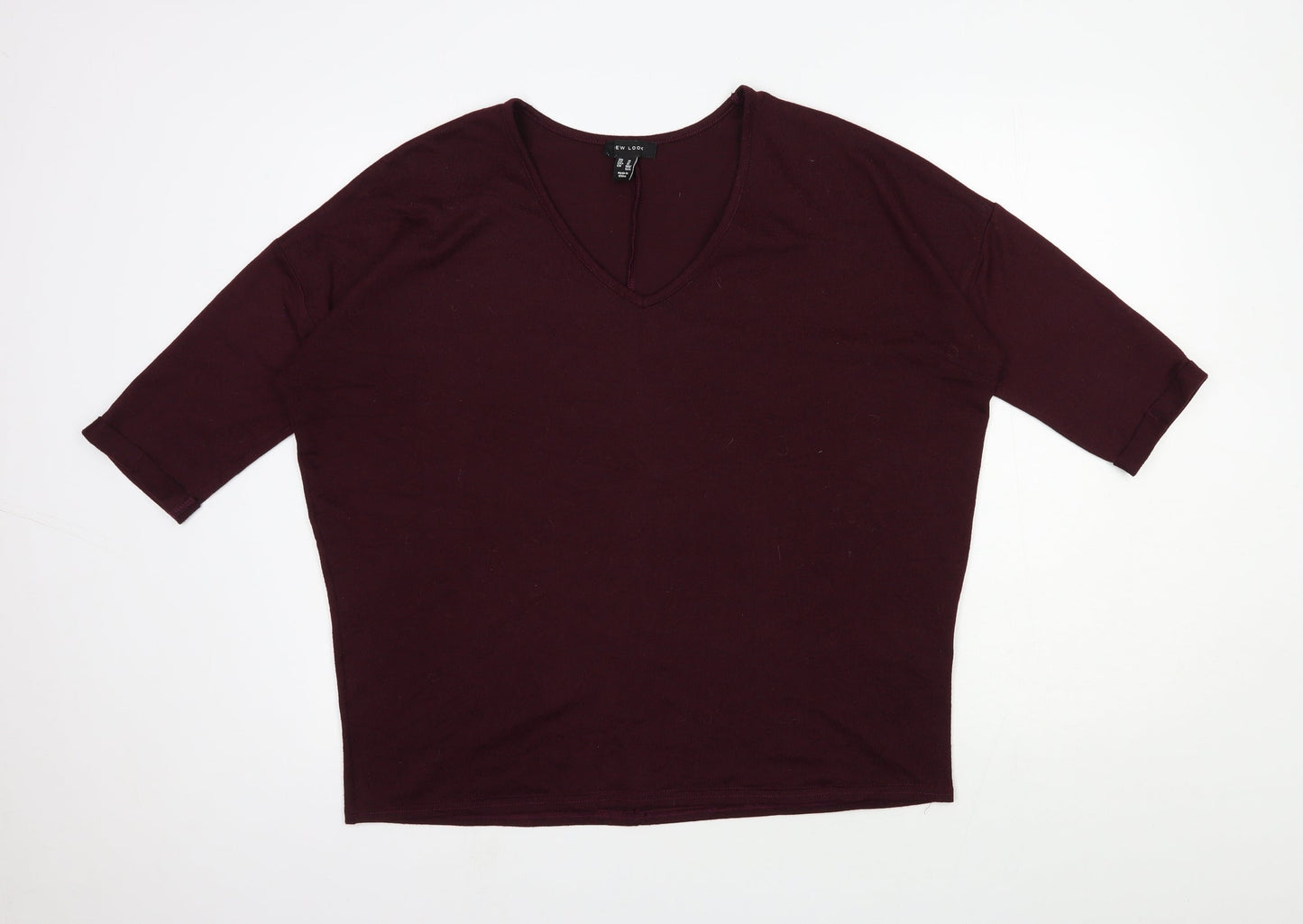 Womens UK Size M New Look Red Pullover Jumper