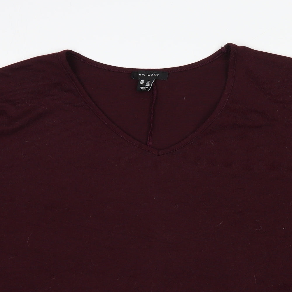 Womens UK Size M New Look Red Pullover Jumper