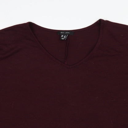 Womens UK Size M New Look Red Pullover Jumper