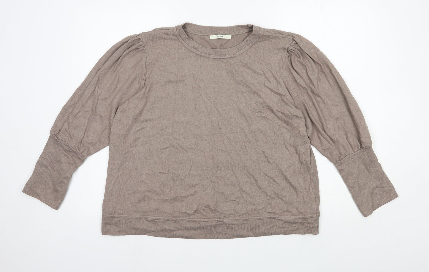 George Womens Brown Roll Neck Viscose Pullover Jumper Size 20