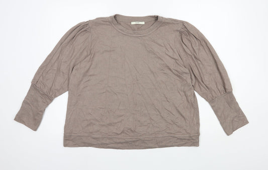 George Womens Brown Roll Neck Viscose Pullover Jumper Size 20