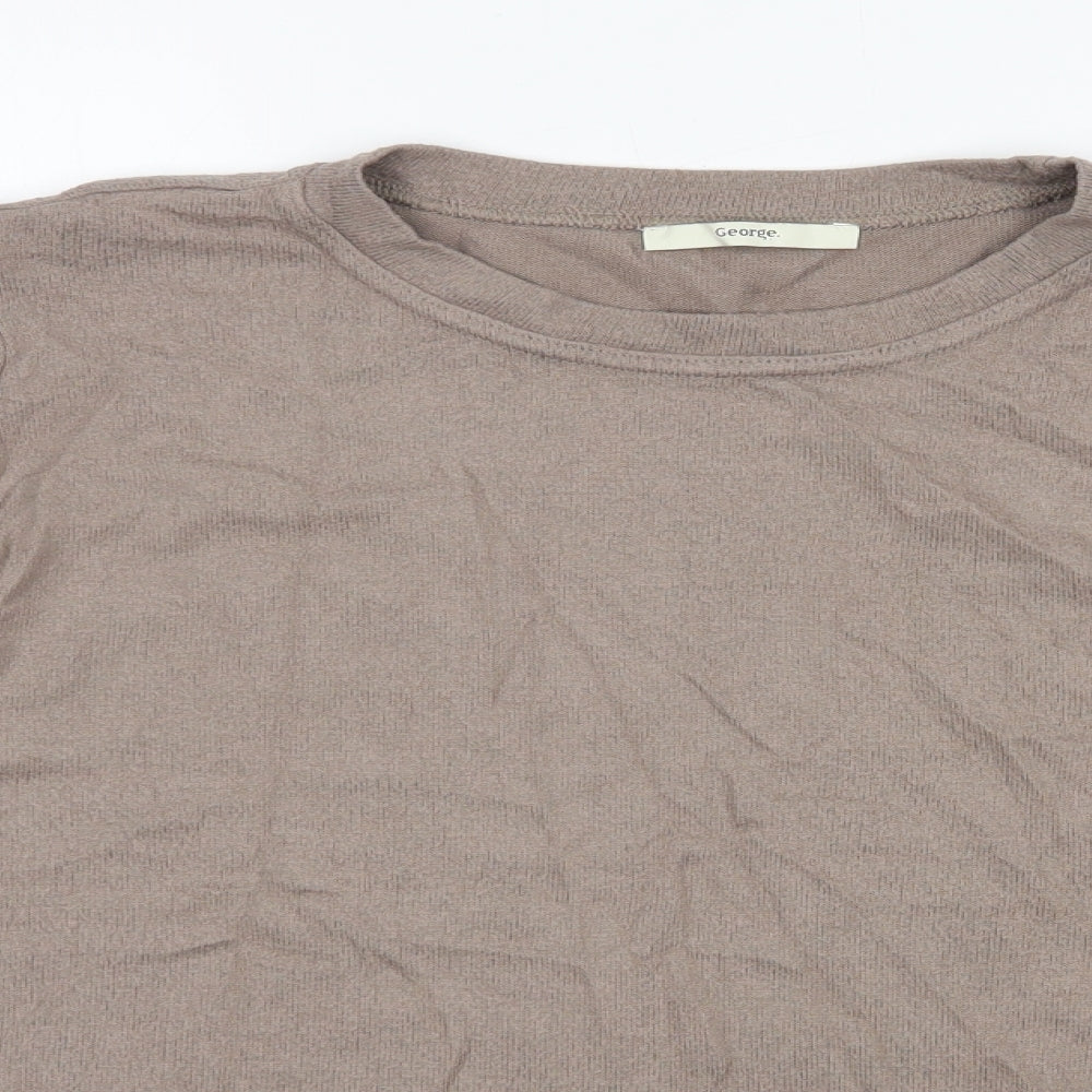 George Womens Brown Roll Neck Viscose Pullover Jumper Size 20