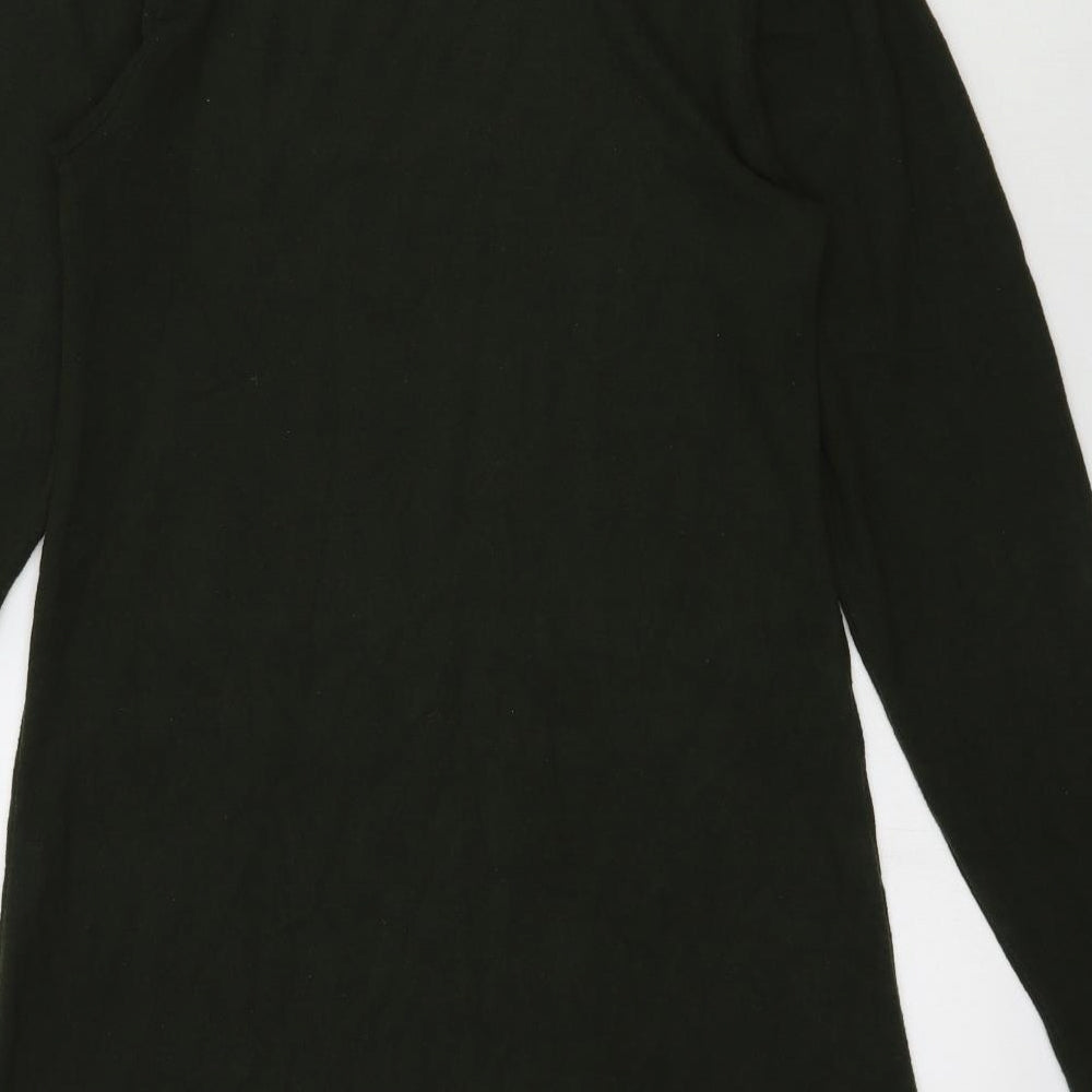 Dorothy Perkins Womens Black Polyester T-Shirt Dress Size 12 Mock Neck
