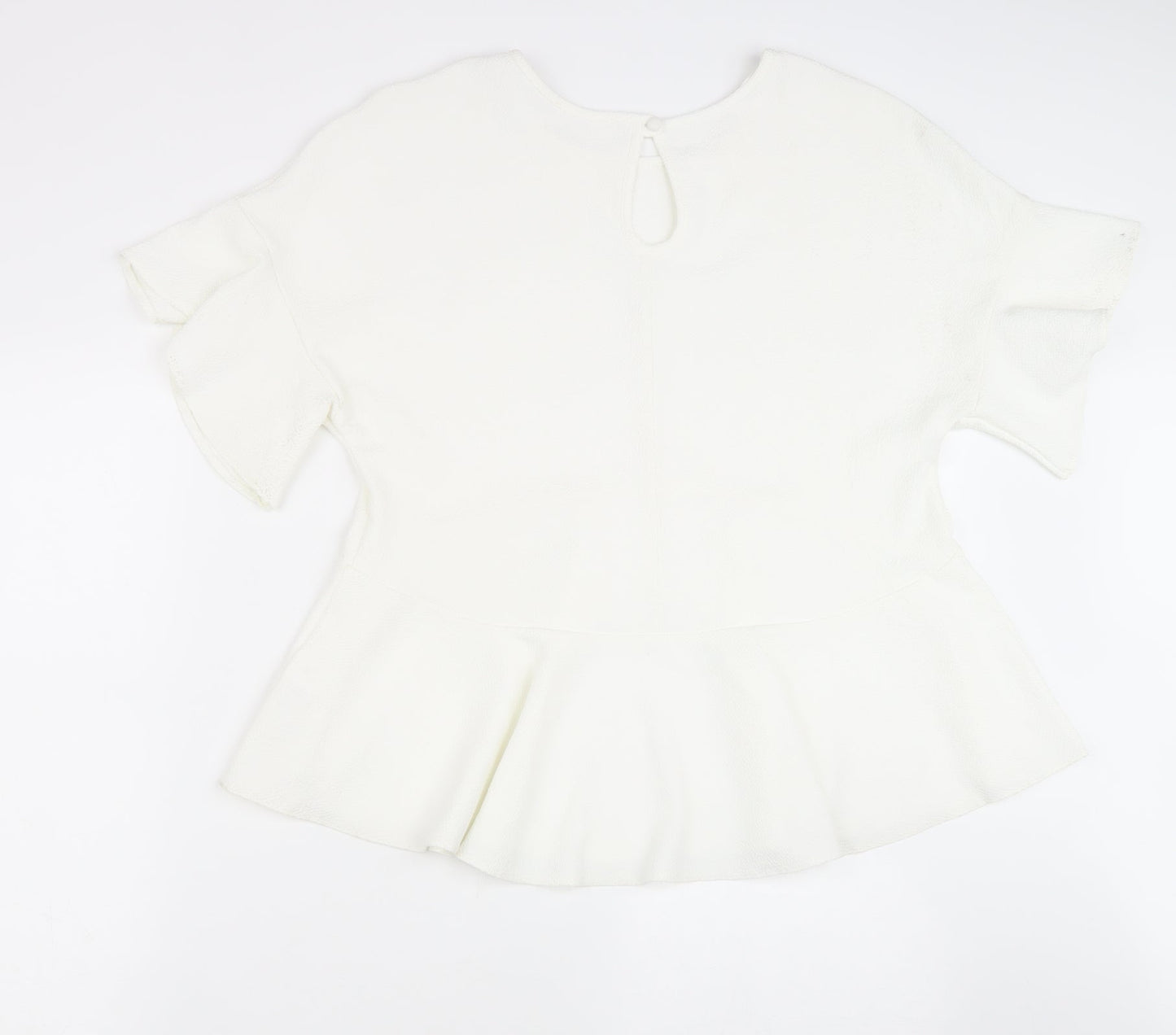 Womens UK Size 14 Preworn White Basic Blouse