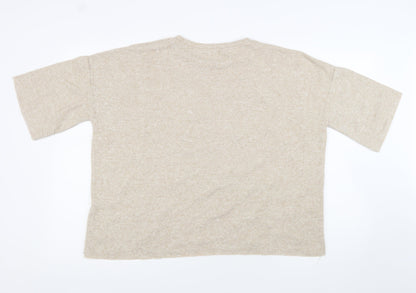 Womens UK Size M Zara Beige Pullover Jumper