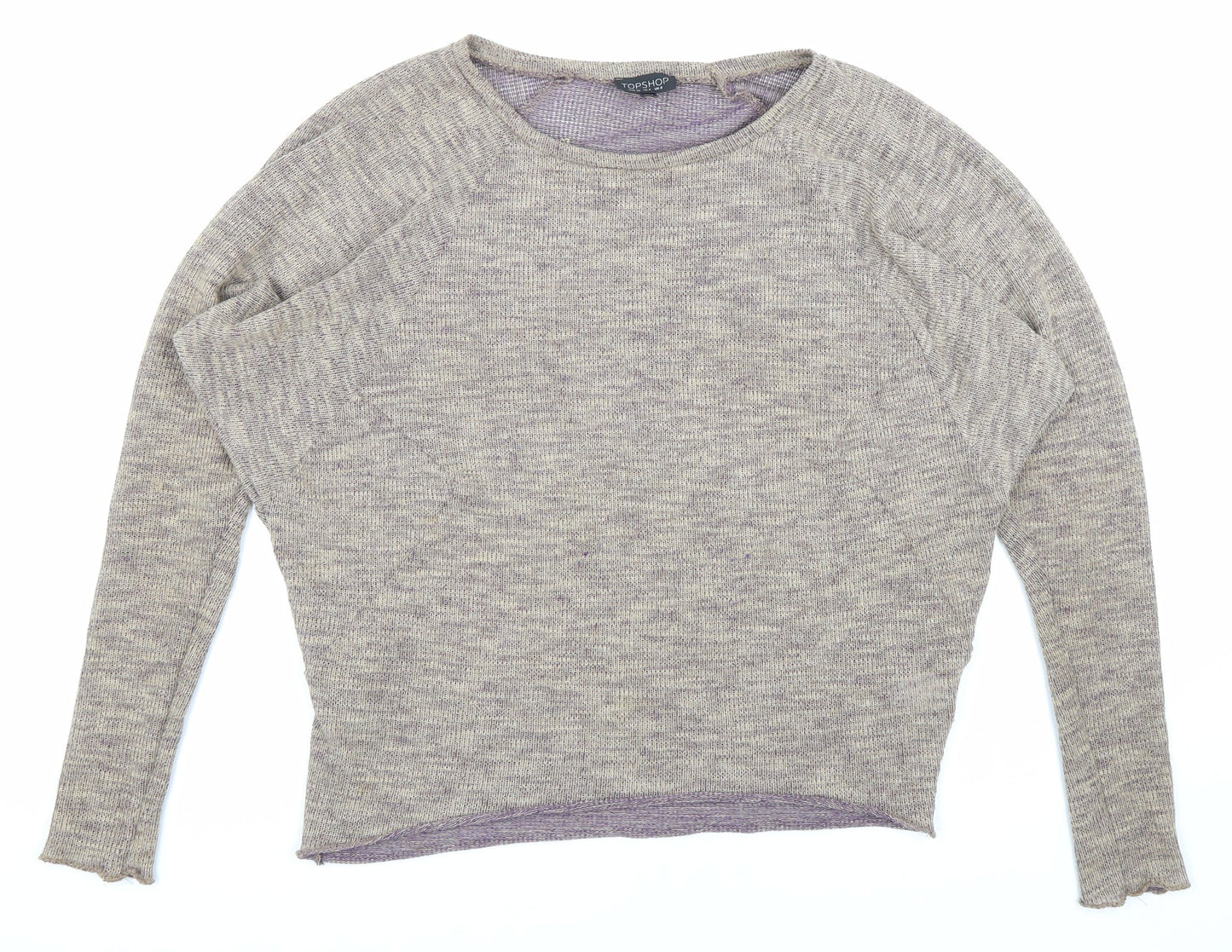 Womens UK Size 8 Topshop Grey Basic Blouse